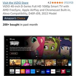 VIZIO 40 Inch AMD Freesync Smart Tv