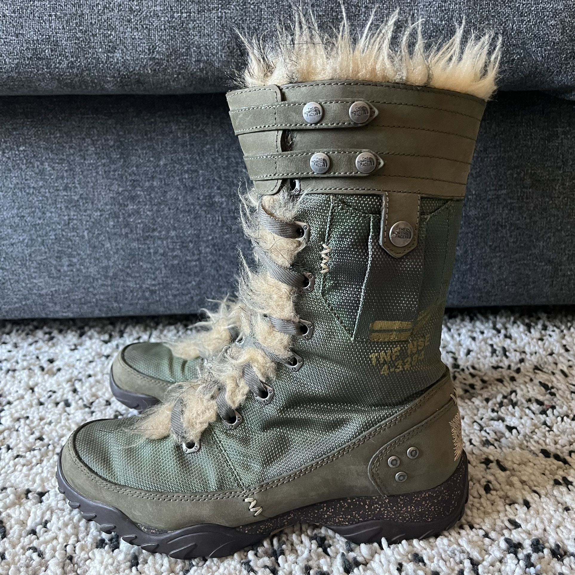 The North Face Military Style Winter Boots Faux Fur