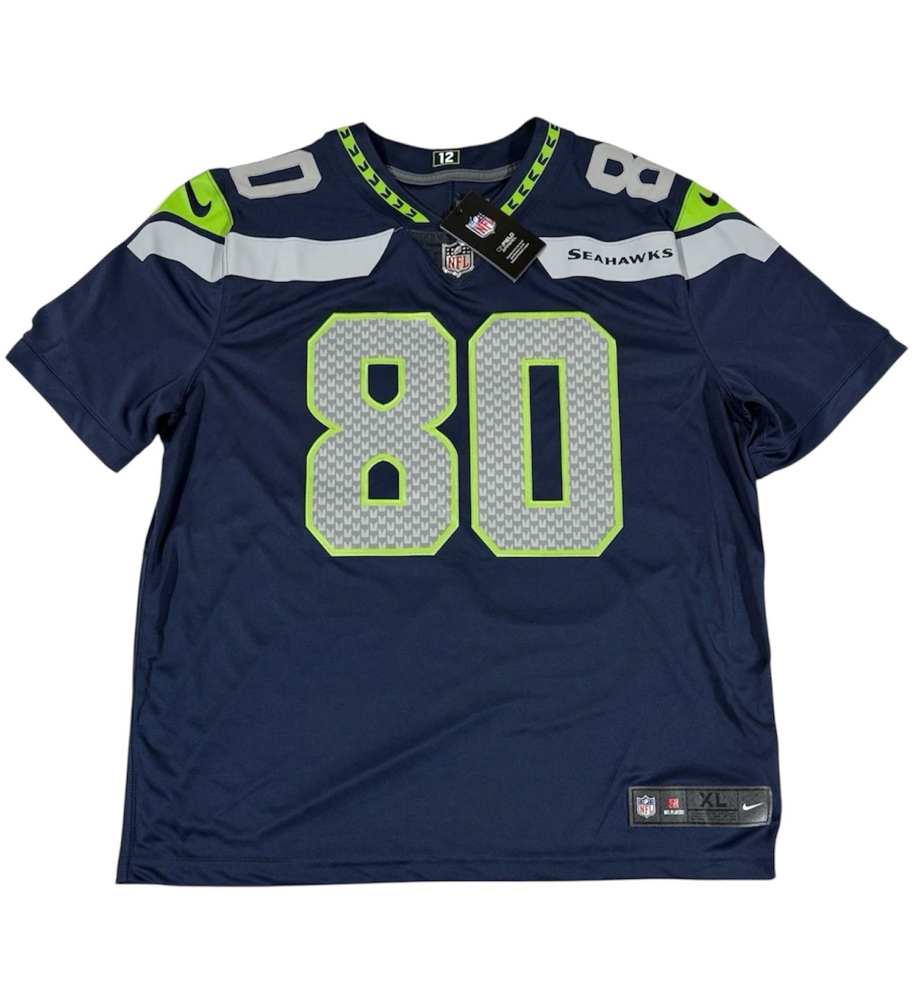 Nike Seattle Seahawks Steve Largent #80 On Field Vapor Home Jersey Blue 2XL