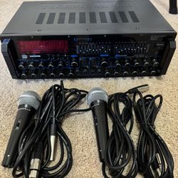 Rockville Karaoke Mixer/Amplifier + Microphones