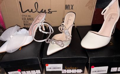 Lulus White Heels – Set of 3 Pairs