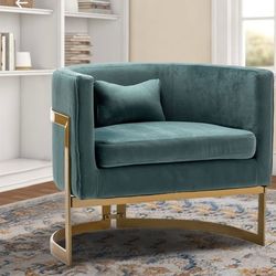 Velvet Barrel Armchair 