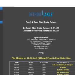 Rotors Never Used  Front And Back 