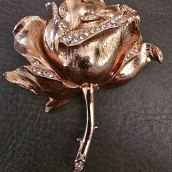 Nolan Miller Rose Brooch