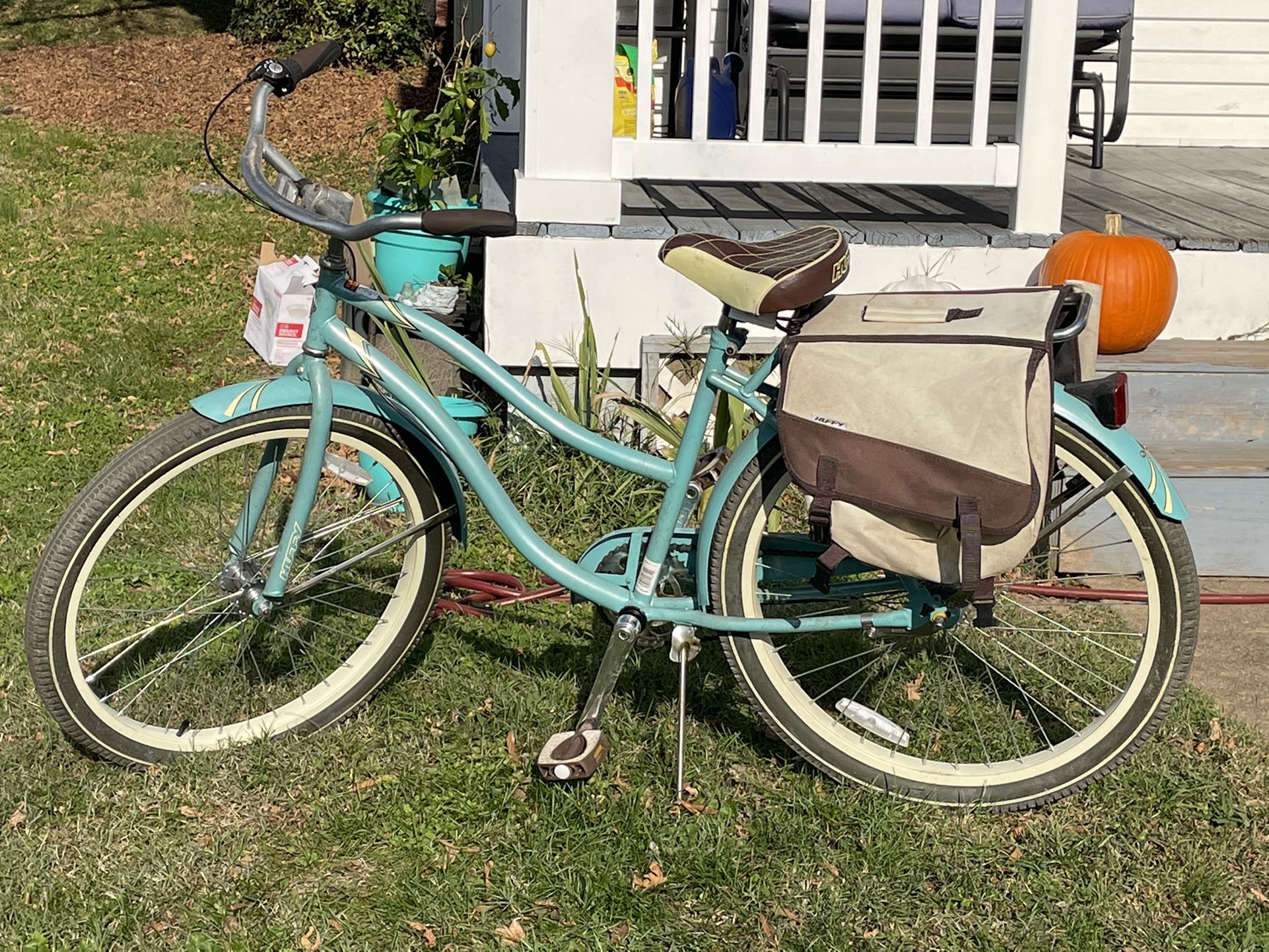 Women’s Huffy Bike With Rack And Saddle Bags