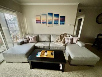 Sectional Queen Size Sofa Sleeper with Dual Loungers – Great Condition!