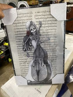 Halloween 12x18 Frame Skeleton Dia De Los Muertos