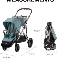 Cybex gazelle s stroller with detachable shopping basket sky blue