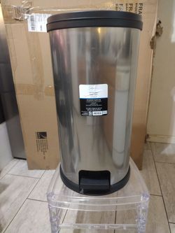 Kitchen Stainless Steel Step Trash Can