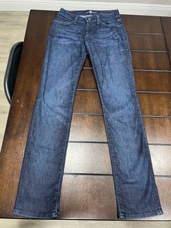 7 For All Mankind Roxanne Skinny Jeans Womens Size 26 Dark Wash Stretch Denim