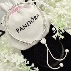 Pandora style bracelet !!  925 sterling silver.