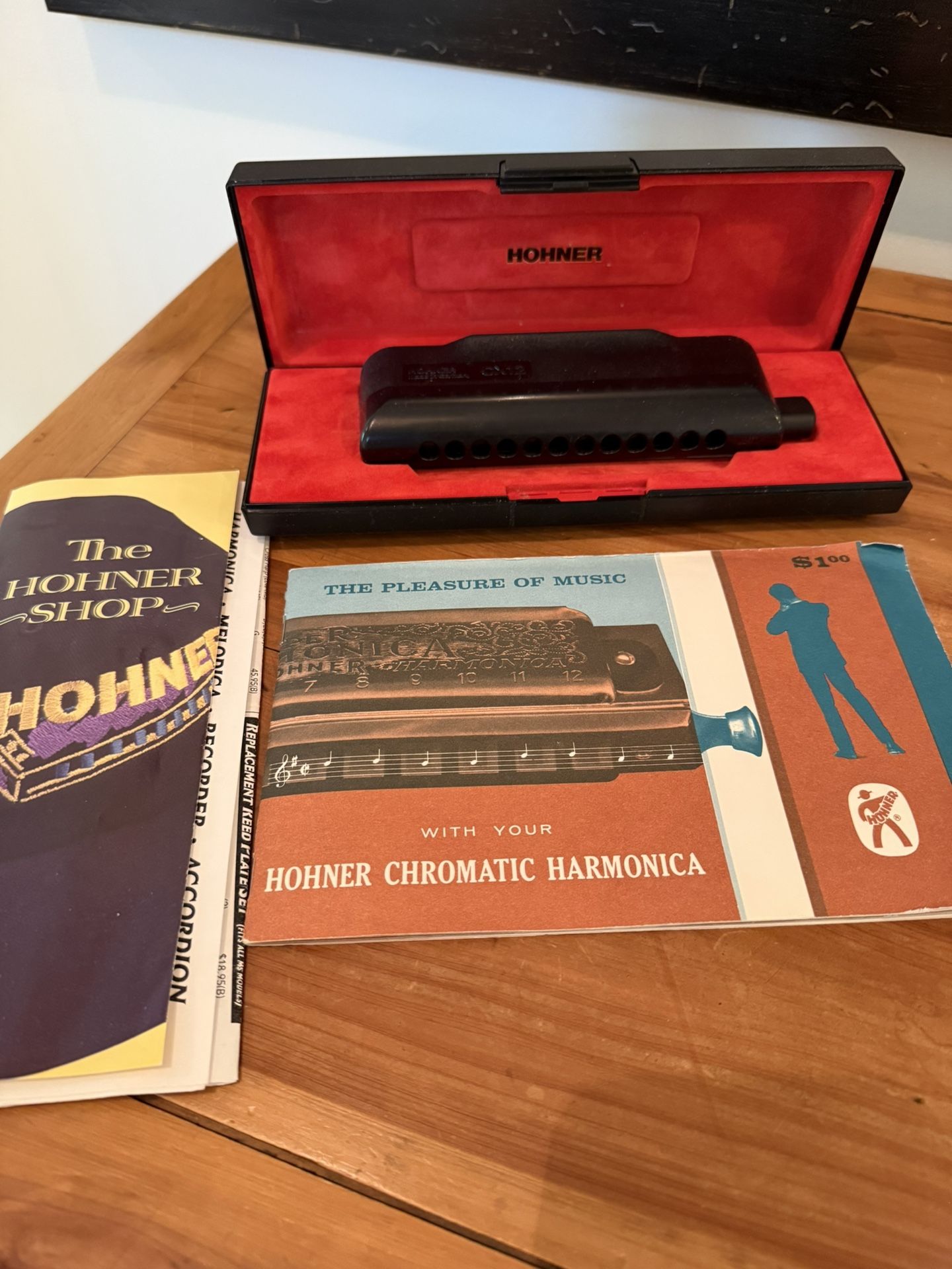 HOHNER CX-12 Chromatic Harmonica in Key of E Black with case in excellent condition made in German