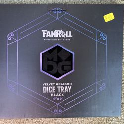 FanRoll by Metallic Dice Games Fold Up Velvet Dice Tray w/PU Leather Backing