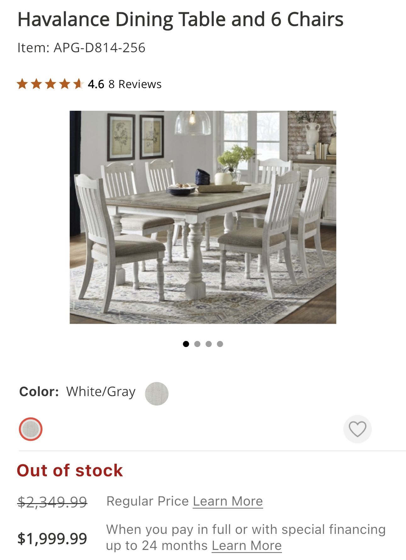 Ashley’s Dining Table