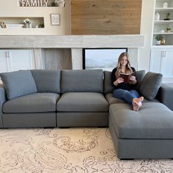 FREE DELIVERY✅Beautiful Modular Sectional Sofa Couch - BRAND NEW - 2 Colors!