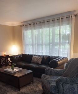 Walter E. Smithe Real Leather Couch