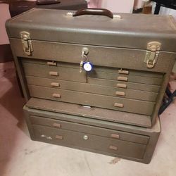 Kennedy Machinist TOOLBOX Kits Combo Mc-22 and 520 Vintage Clean