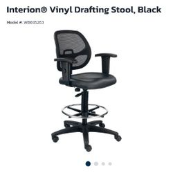 Office Chair - Interion® Vinyl Drafting Stool, Black
Interion Vinyl Drafting Stool, Black