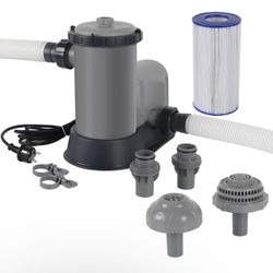 TonGass 1500 GPH Pool Pump Above Ground Pool Filter Pump 300 To 8,400 Gal Pools