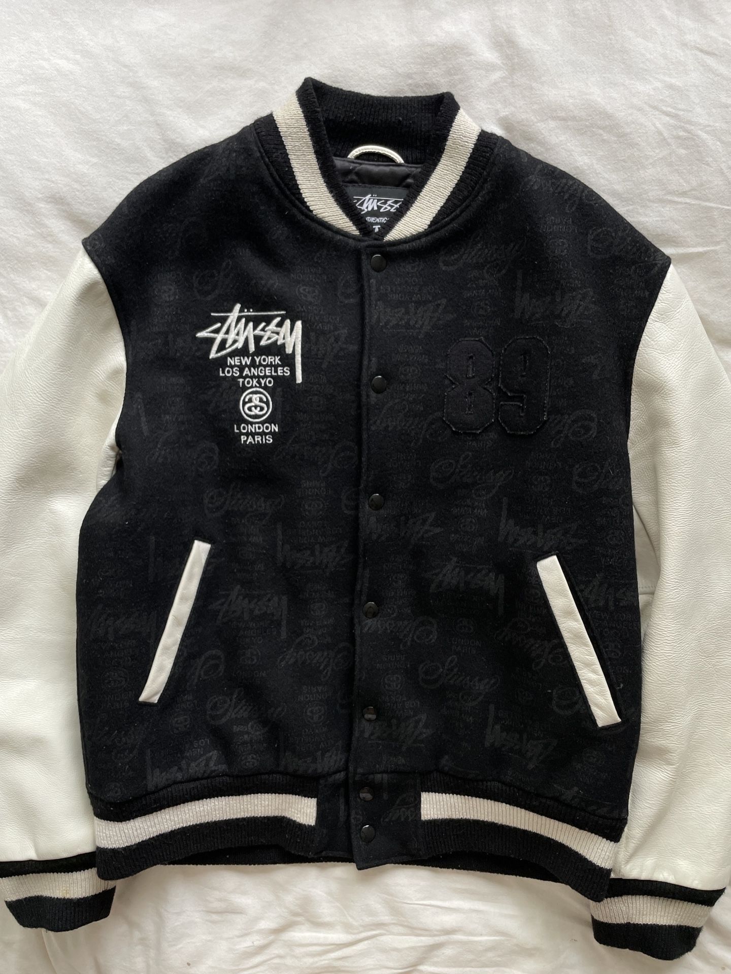 stussy 25th anniversary varsity jacket