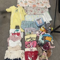 18–24 Month Baby Girl Clothes Bundle + Accessories + Blankets
