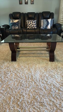 Glass Living Room Table Set