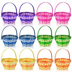 12Pcs Easter Bamboo Baskets