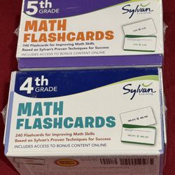 4th and 5th Grade Math Flashcards.  New/Sealed