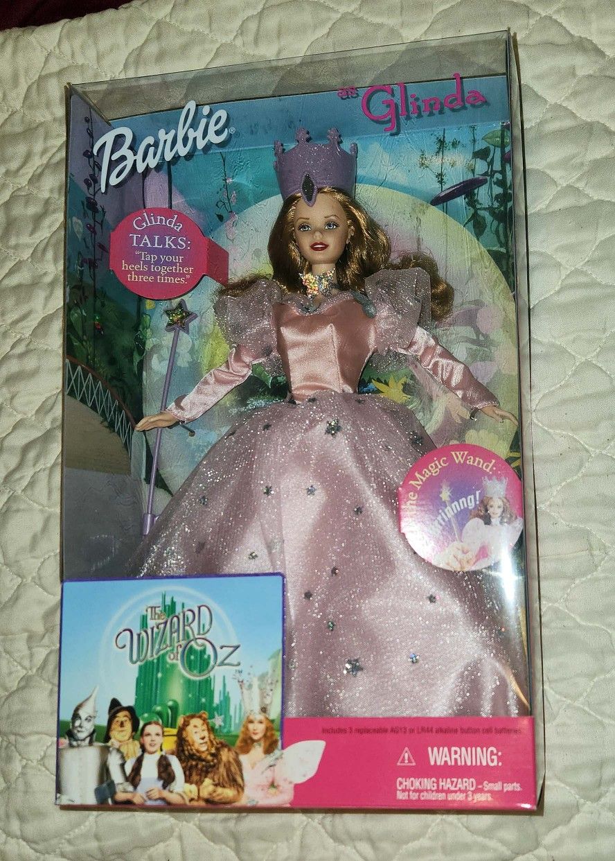 1999 Wizard Of Oz Talking Glinda Barbie Doll - New In Box