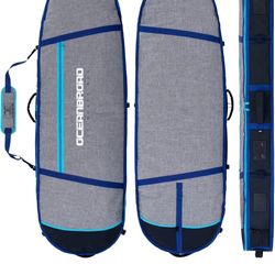 OCEANBROAD Surfboard Longboard Travel Bag Double for 2 Boards 6'0, 6'6, 7'0, 7'6, 8'0, 8'6