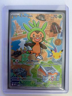 Chespin 058 MEP Pokémon Holo Card