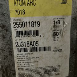 Atom Arc 7018 Electrode, 1/8 in Diameter, 14 in Long