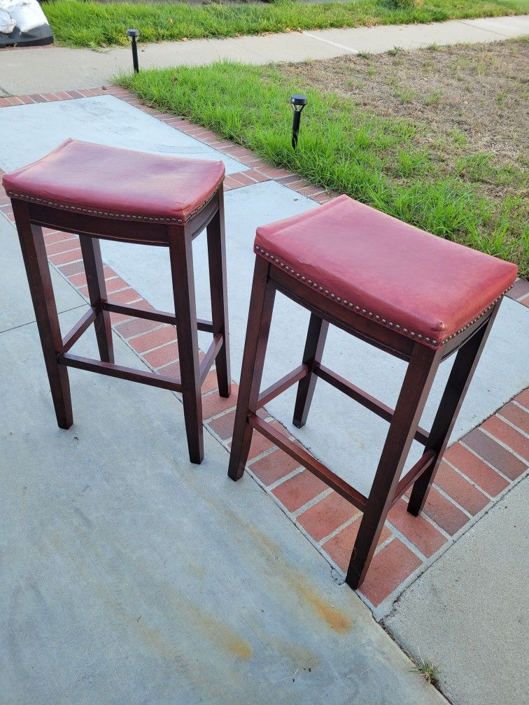 Red And Brown Counter Bar Stools Stool Seats Chairs