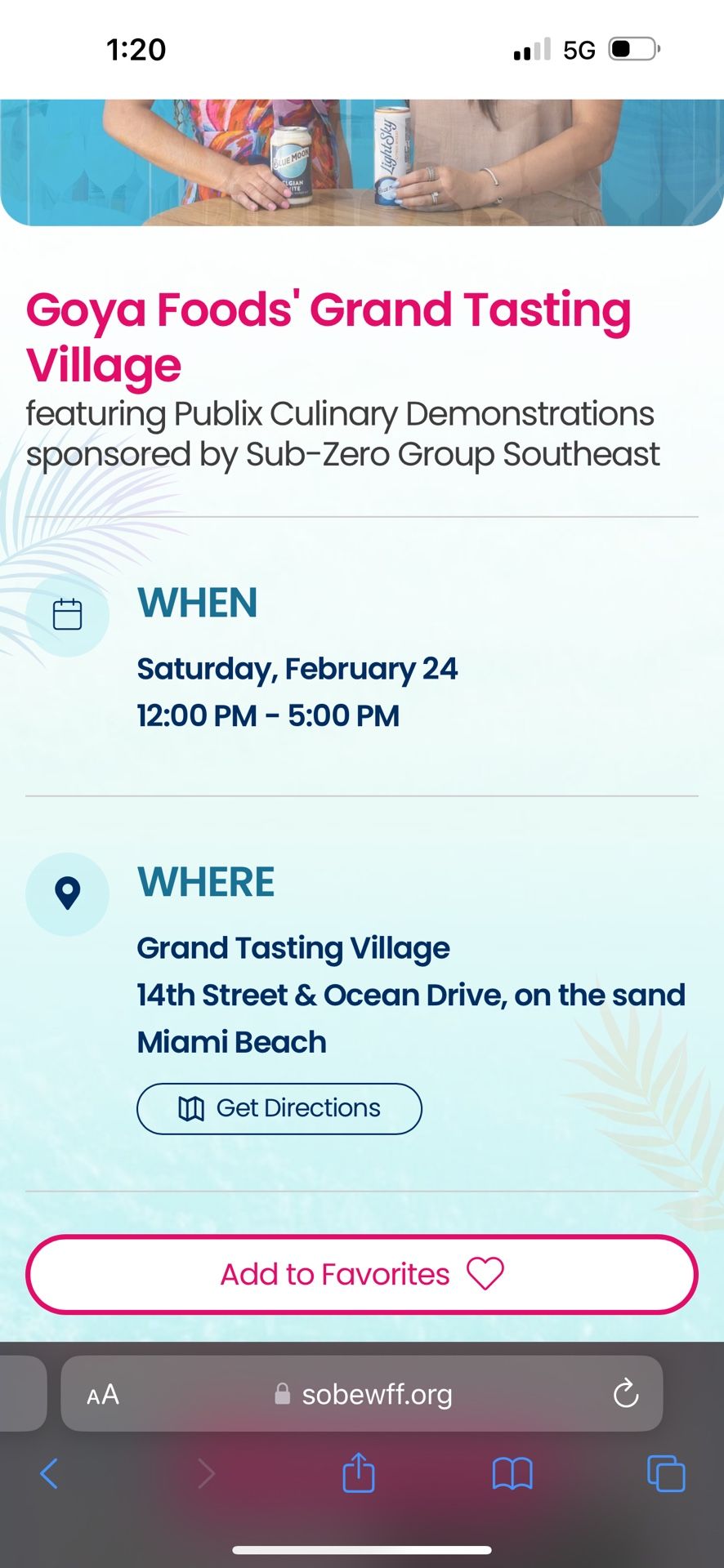 2 Tickets To SOBEWFF
