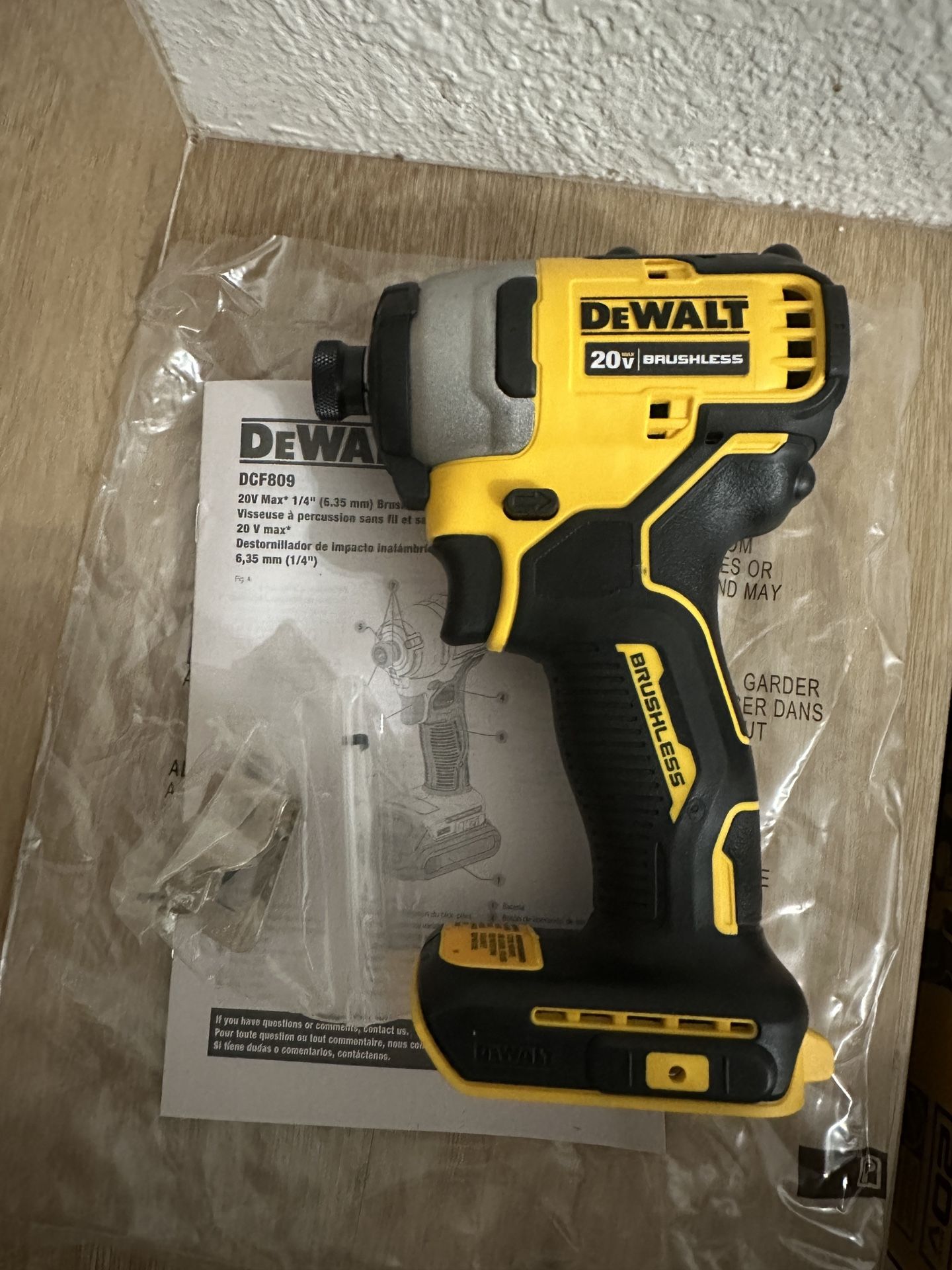 Dewalt 20v Brushless 1/4” Impact Driver (new)