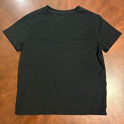 Girls Black Cat & Jack T-Shirt Size Large 10-12 Solid Casual Tops EUC