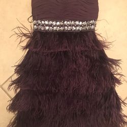 Purple Party Dress With Fringe