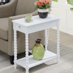 Brand new in Box White Wooden End Table/NightStand