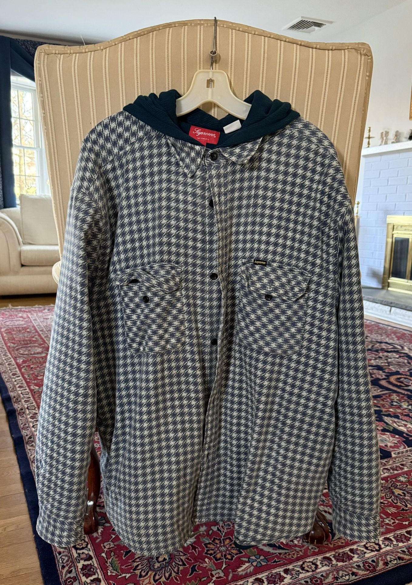Dark blue Supreme flannel jacket