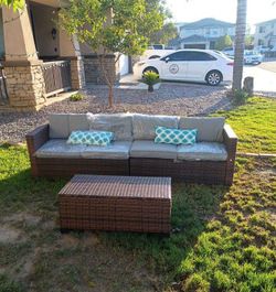 Brand new outdoor patio sofa set coffee table / storage table brand new