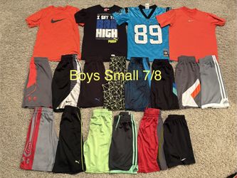 Boys Small 7/8 Athletic Clothing Lot - Nike, Under Armour, Adidas, Puma & Misc