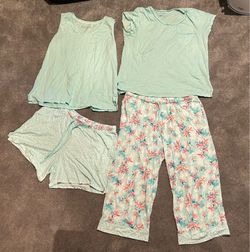 Carole Hochman Blue Floral Pajama Set