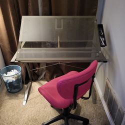 Adjustable Drawing Desk With Chair