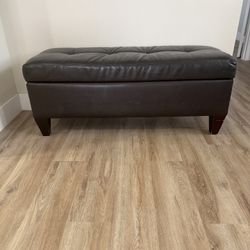 Leather Ottoman 