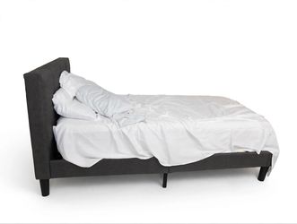 Twin Upholstered Bed Frame + Mattress