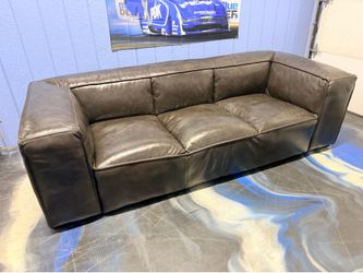 Restoration Hardware Leather Fulham Sofa