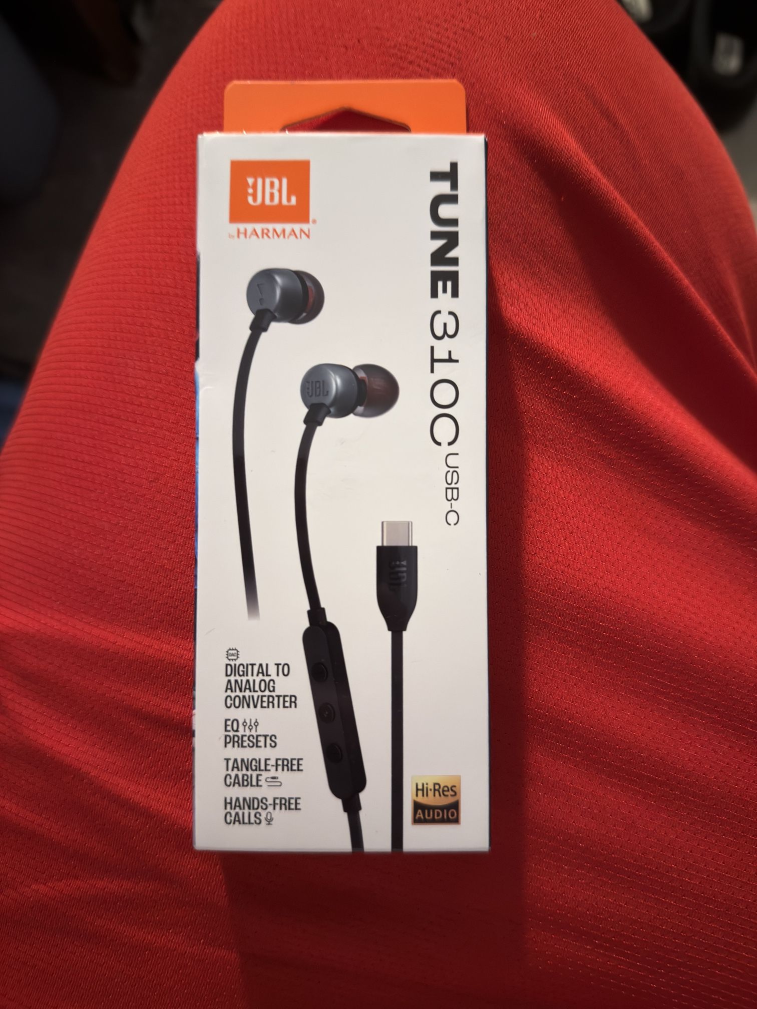 JBL by Harman TUNE 310C USB-C Headphones.
