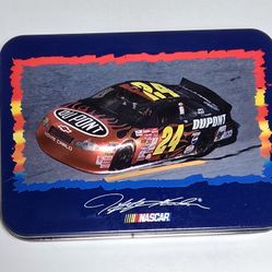 NASCAR Jeff Gordon #24 collectible tin with two decks of playing cards