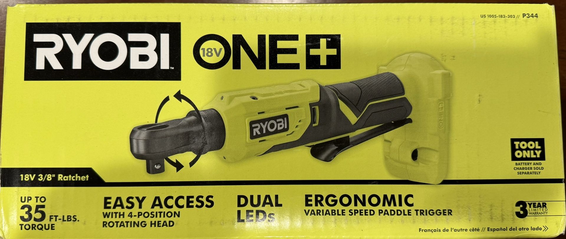 Selling New RYOBI Cordless 3/8 in. Ratchet