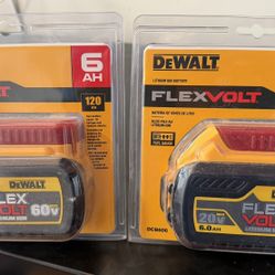 Dewalt Flex Volt 6AH Battery 20v New Packed Original See Pics Attached